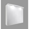 Weißer LED-Spiegelschrank, zweitürig