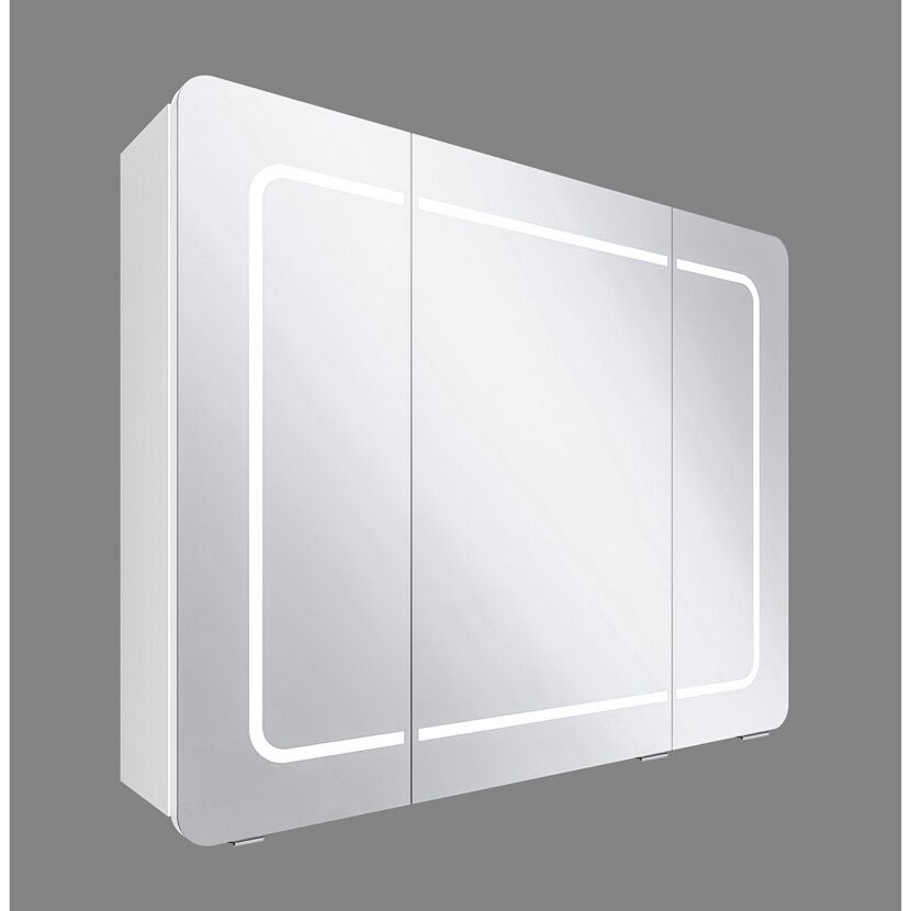 Dreitüriger LED-Spiegelschrank Lea