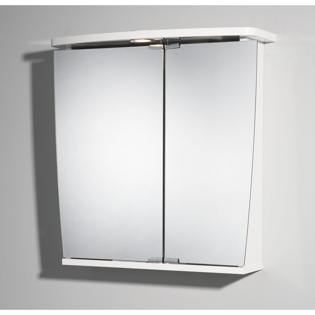 Weißer Spiegelschrank Numa mit LED-Beleuchtung