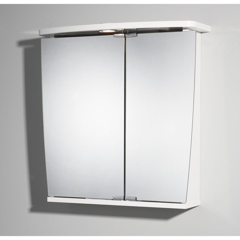 Weißer Spiegelschrank Numa mit LED-Beleuchtung