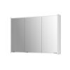 Weißer Spiegelschrank Batu 100 mit drei Spiegeltüren.