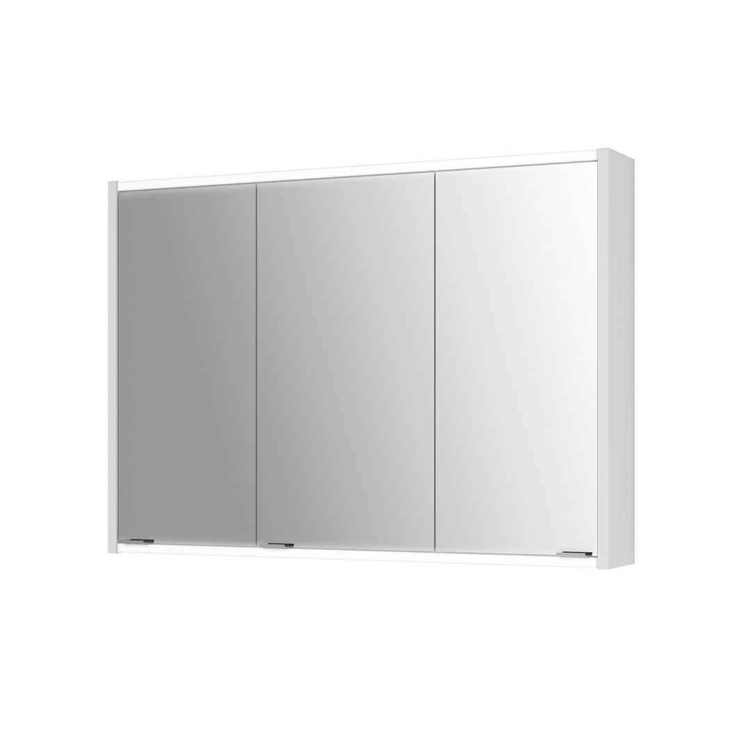 Weißer Spiegelschrank Batu 100 mit drei Spiegeltüren.