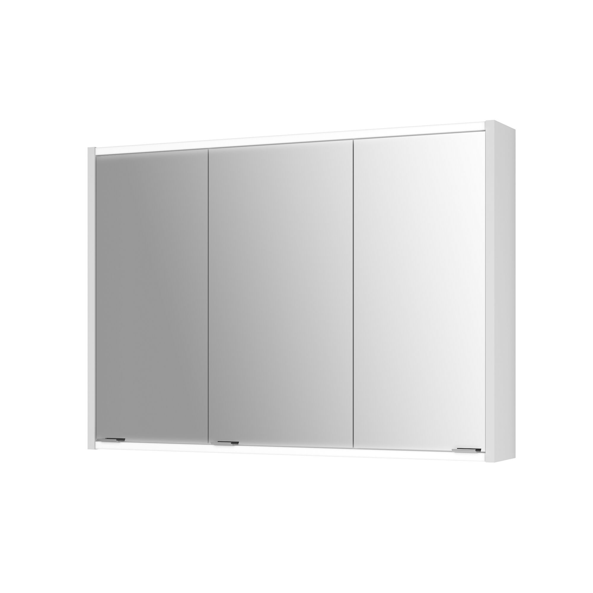 Weißer Spiegelschrank Batu 100 mit drei Spiegeltüren.