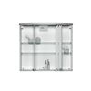 Geöffneter Spiegelschrank Doro, alufarben, mit Glasablagen