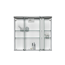 Spiegelschrank 'Doro' aluminiumfarben matt 67,4 x 60 x 22 cm