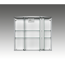 Spiegelschrank 'Doro' aluminiumfarben matt 67,4 x 60 x 22 cm