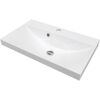 Waschbecken 'Lima' Gussmarmor weiß 60 x 14 x 35