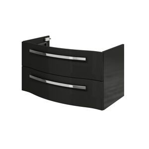 Waschbeckenunterschrank 'Juno' grau glänzend 90 x 48,2 x 48,1 cm