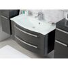 Waschbeckenunterschrank 'Juno' grau glänzend 90 x 48,2 x 48,1 cm