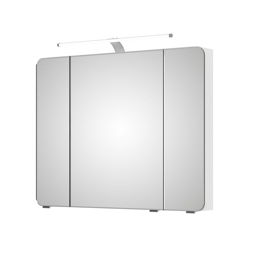 LED-Spiegelschrank 'Juno' weiß 90 x 72,2 x 17 cm