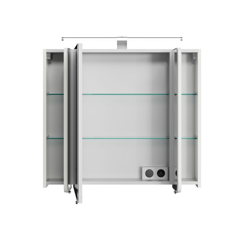 LED-Spiegelschrank 'Juno' weiß 90 x 72,2 x 17 cm