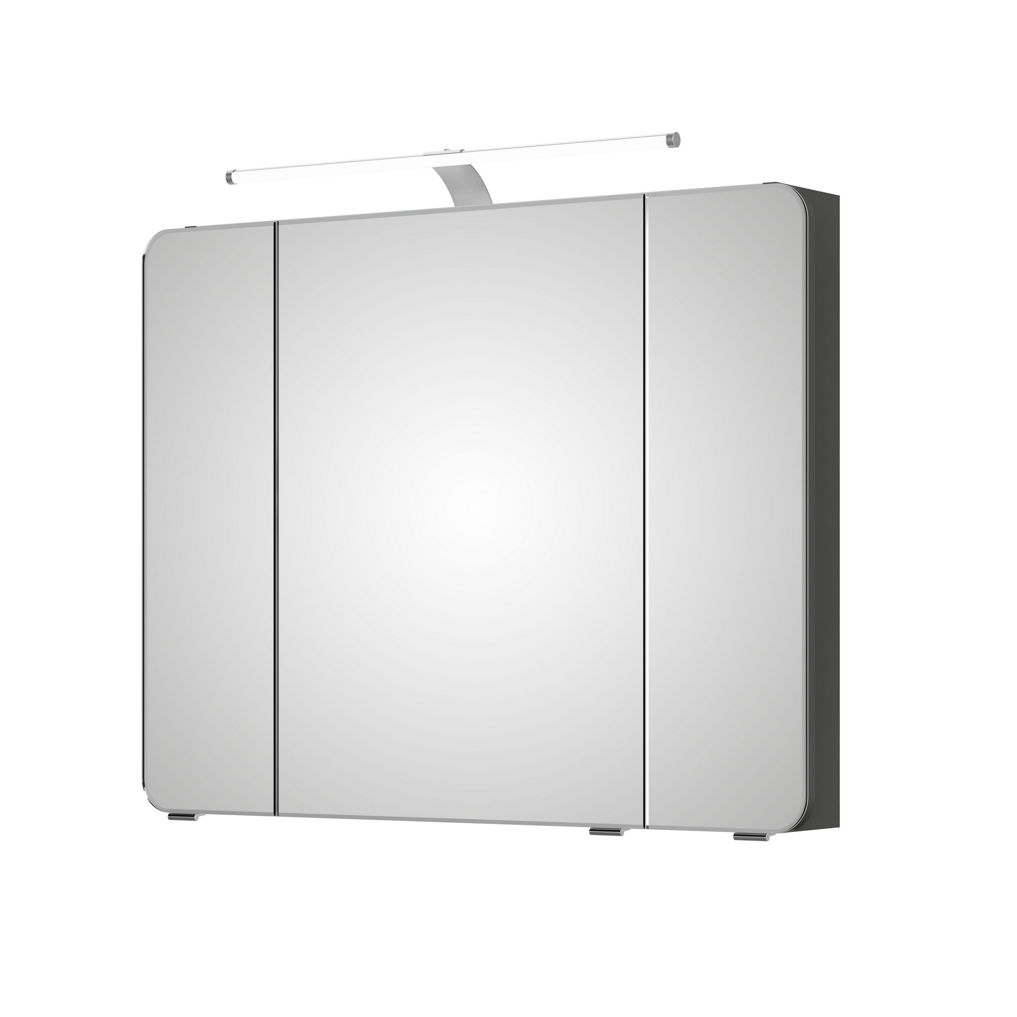 LED-Spiegelschrank 'Juno' grau 90 x 72,2 x 17 cm