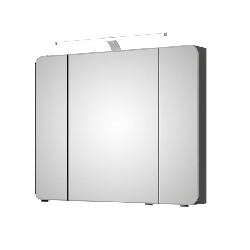 LED-Spiegelschrank 'Juno' grau 90 x 72,2 x 17 cm