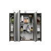 LED-Spiegelschrank 'Juno' grau 90 x 72,2 x 17 cm