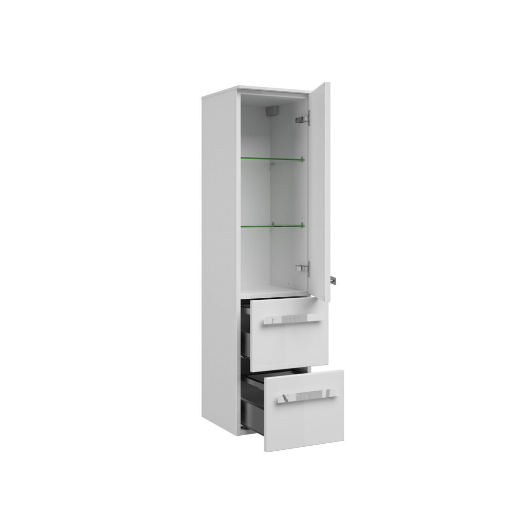 Midischrank 'Juno' weiß glänzend 30 x 121 x 33 cm