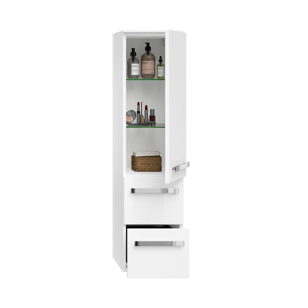 Midischrank 'Juno' weiß glänzend 30 x 121 x 33 cm