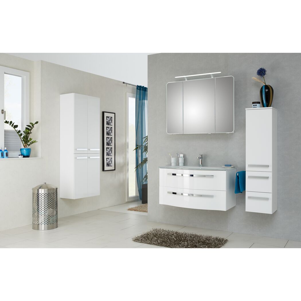 Midischrank 'Juno' weiß glänzend 30 x 121 x 33 cm