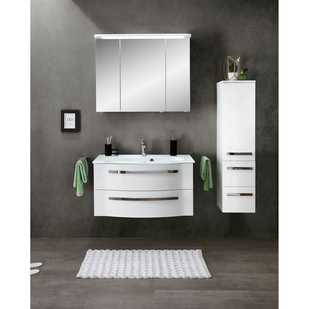 Midischrank 'Juno' weiß glänzend 30 x 121 x 33 cm