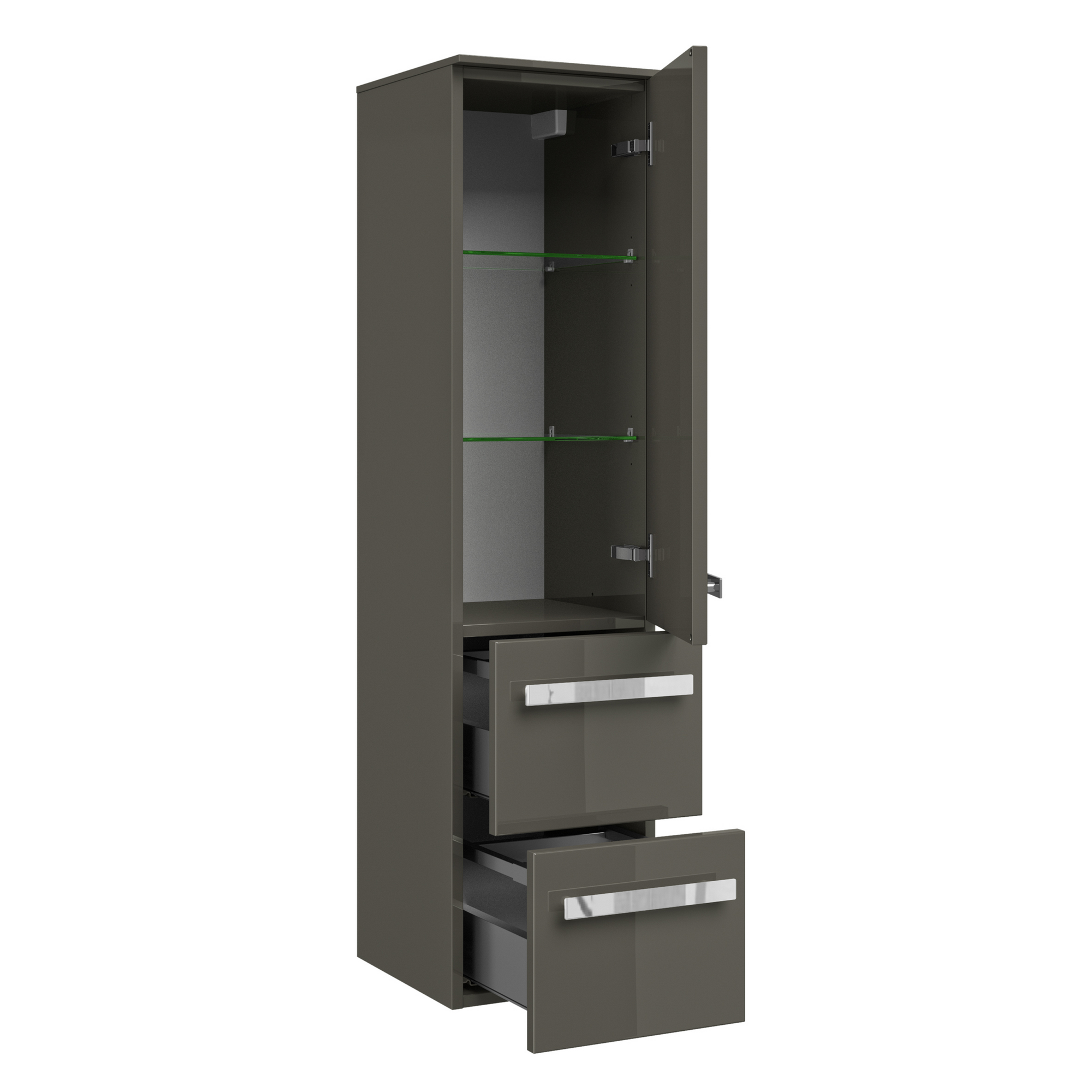 Midischrank 'Juno' grau foliert 30 x 121 x 33 cm