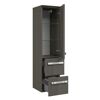 Midischrank 'Juno' grau foliert 30 x 121 x 33 cm