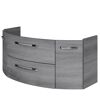 Waschbeckenunterschrank 'Bahamas' dunkelgrau foliert 120 x 49,2 x 46 cm