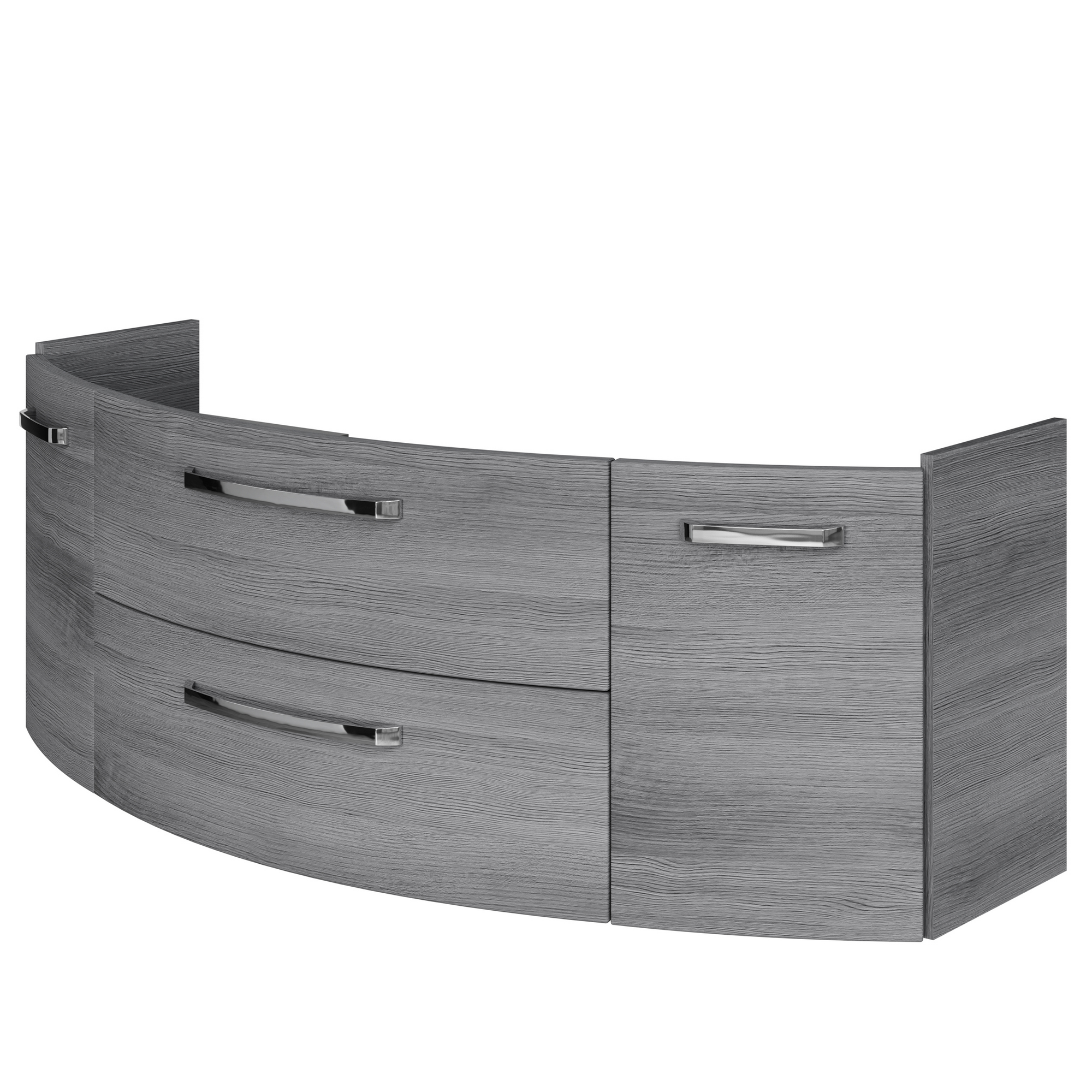 Waschbeckenunterschrank 'Bahamas' dunkelgrau foliert 140 x 49,2 x 48 cm