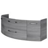 Waschbeckenunterschrank 'Bahamas' dunkelgrau foliert 140 x 49,2 x 48 cm