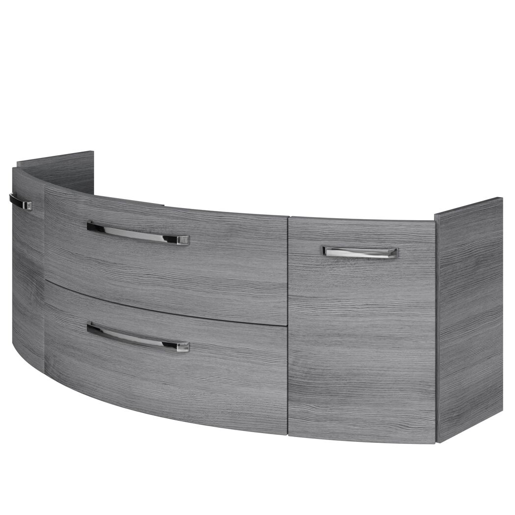 Waschbeckenunterschrank 'Bahamas' dunkelgrau foliert 140 x 49,2 x 48 cm