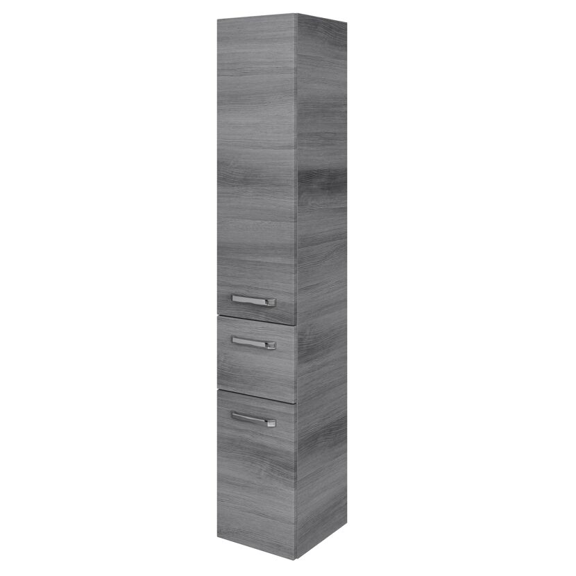 Hochschrank 'Bahamas' dunkelgrau foliert 30 x 168 x 33 cm