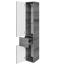 Hochschrank 'Bahamas' dunkelgrau foliert 30 x 168 x 33 cm