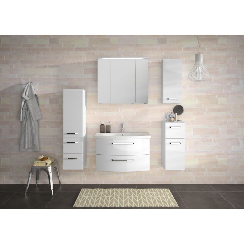 Midischrank 'Bahamas' weiß foliert 30 x 121 x 33 cm