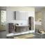 Midischrank 'Bahamas' dunkelgrau foliert 30 x 121 x 33 cm
