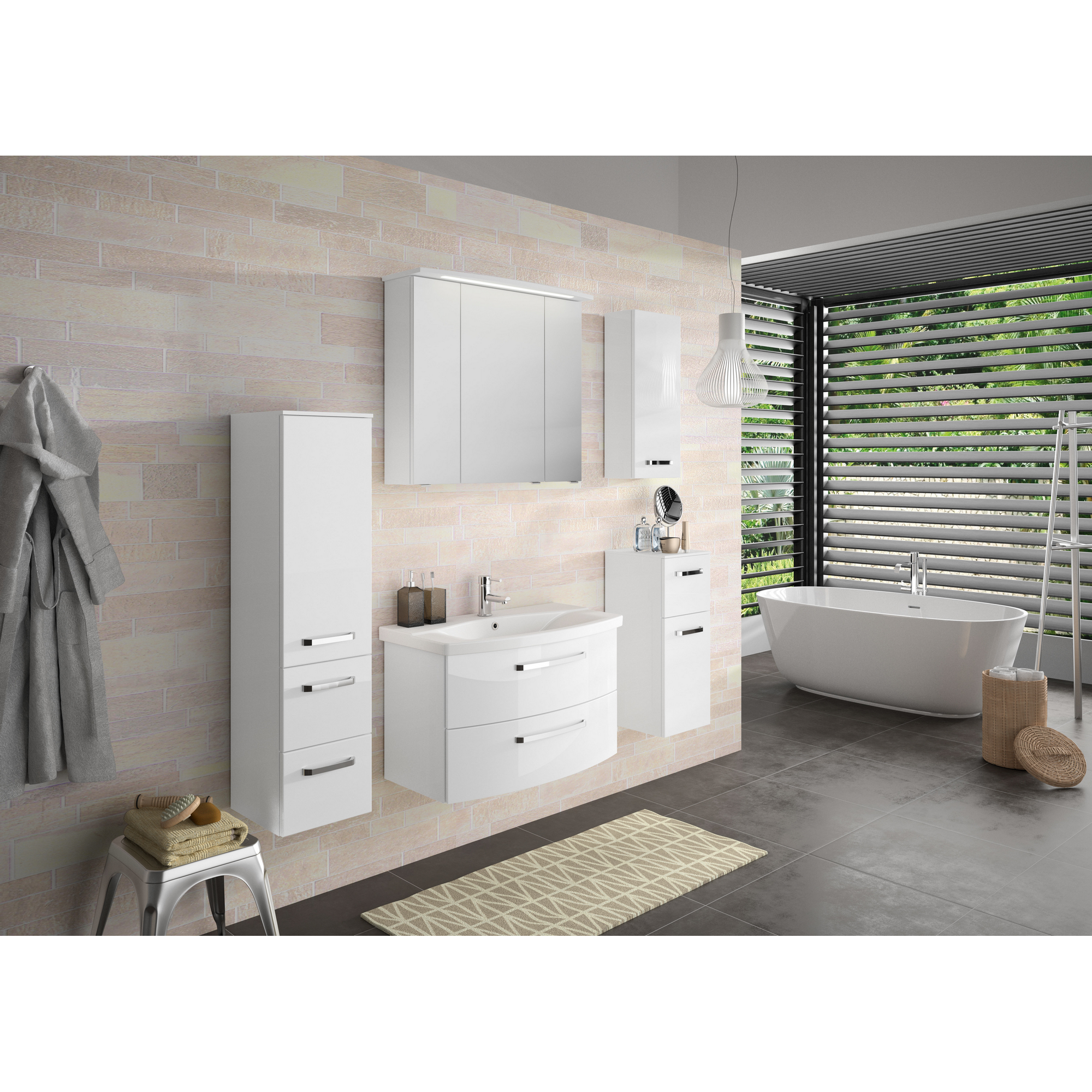 Unterschrank 'Bahamas' weiß foliert 30 x 73 x 33 cm