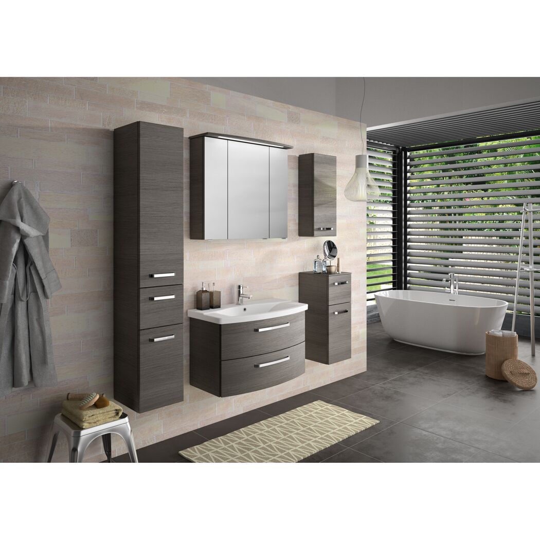 Unterschrank 'Bahamas' dunkelgrau foliert 30 x 73 x 33 cm