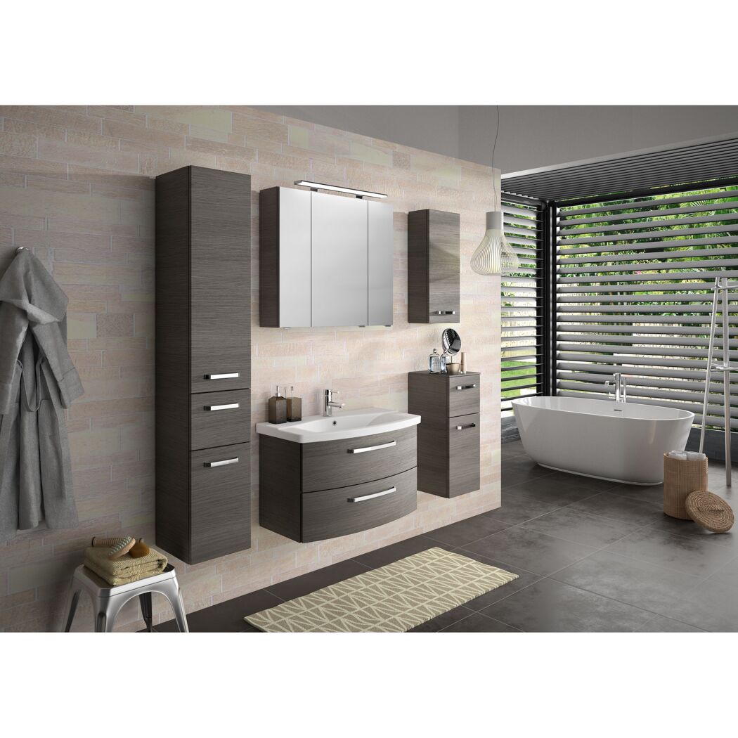 Unterschrank 'Bahamas' dunkelgrau foliert 30 x 73 x 33 cm