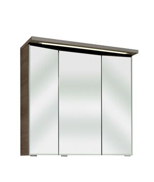 LED-Spiegelschrank 'Primo' dunkelgrau 75 x 72 x 20 cm