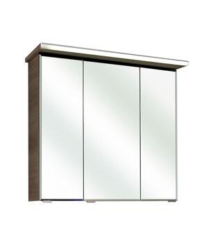 LED-Spiegelschrank 'Primo' dunkelgrau 75 x 72 x 20 cm