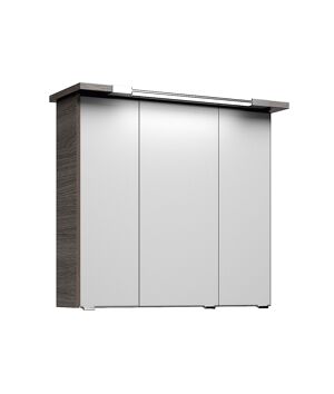 LED-Spiegelschrank 'Primo' dunkelgrau 75 x 72 x 20 cm