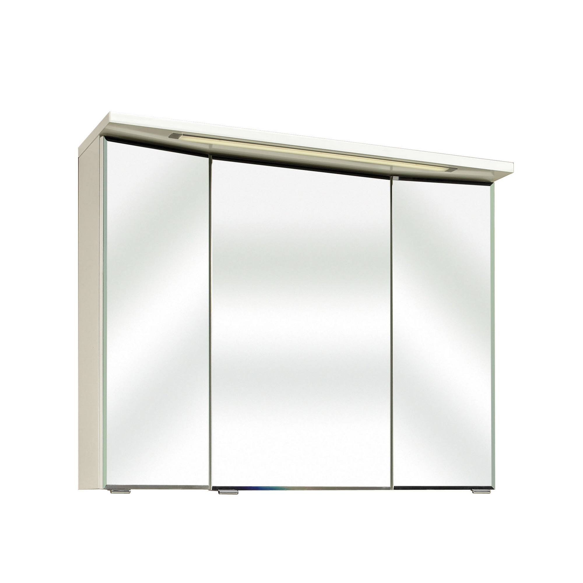 Spiegelschrank 'Primo' weiß 3D 90 x 72 cm mit Kranzbodenbeleuchtung + product picture