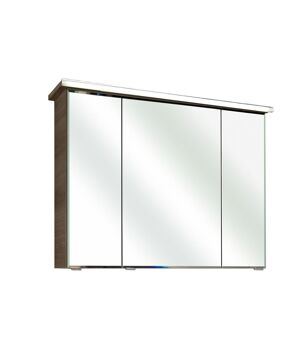 LED-Spiegelschrank 'Primo' dunkelgrau 90 x 72 x 20 cm