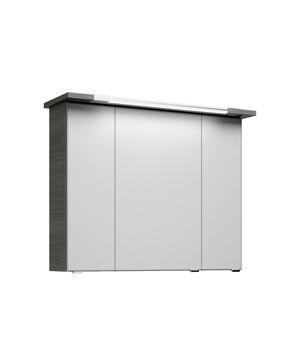 LED-Spiegelschrank 'Primo' dunkelgrau 90 x 72 x 20 cm