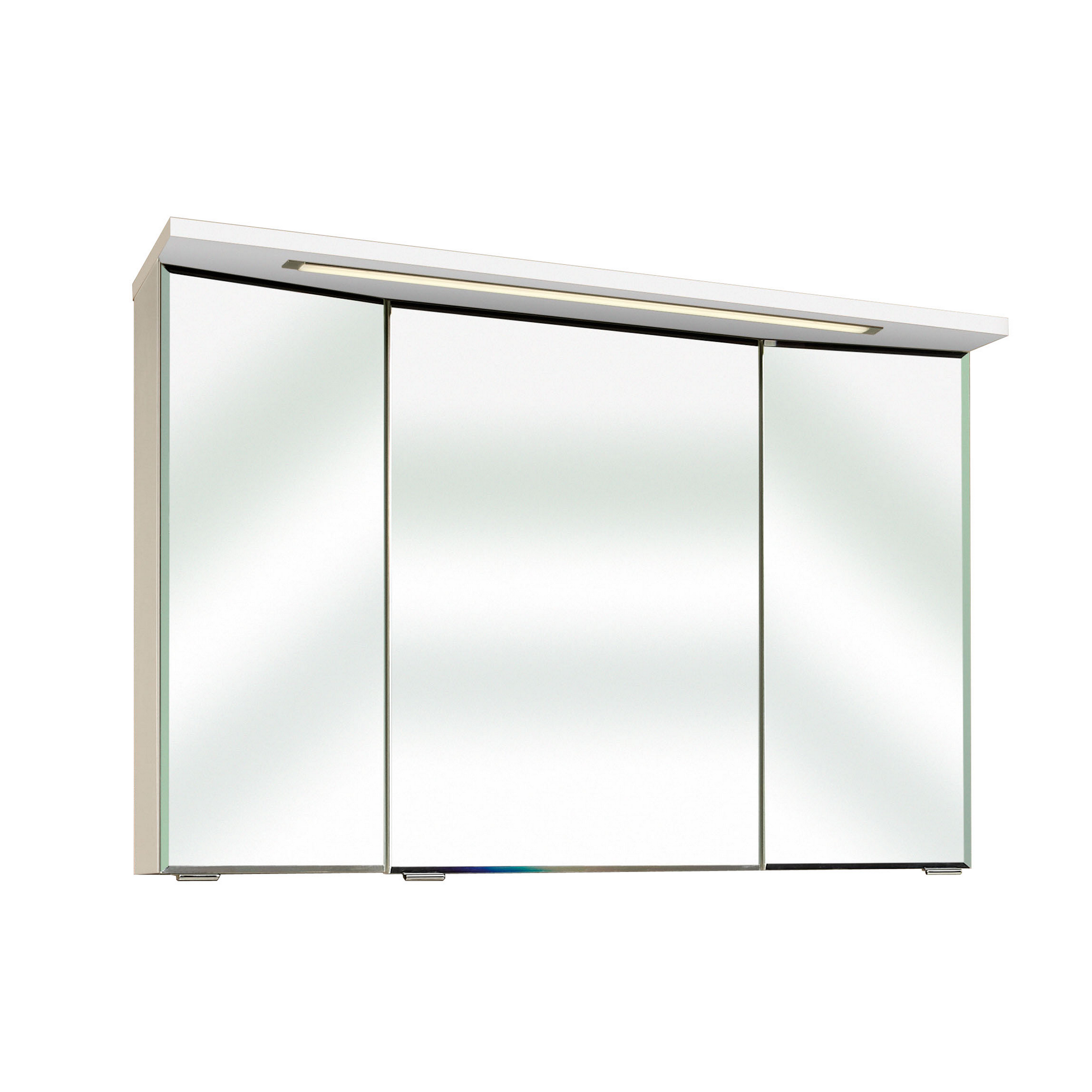 Spiegelschrank 'Primo' weiß 3D 105 x 72 cm mit Kranzbodenbeleuchtung + product picture