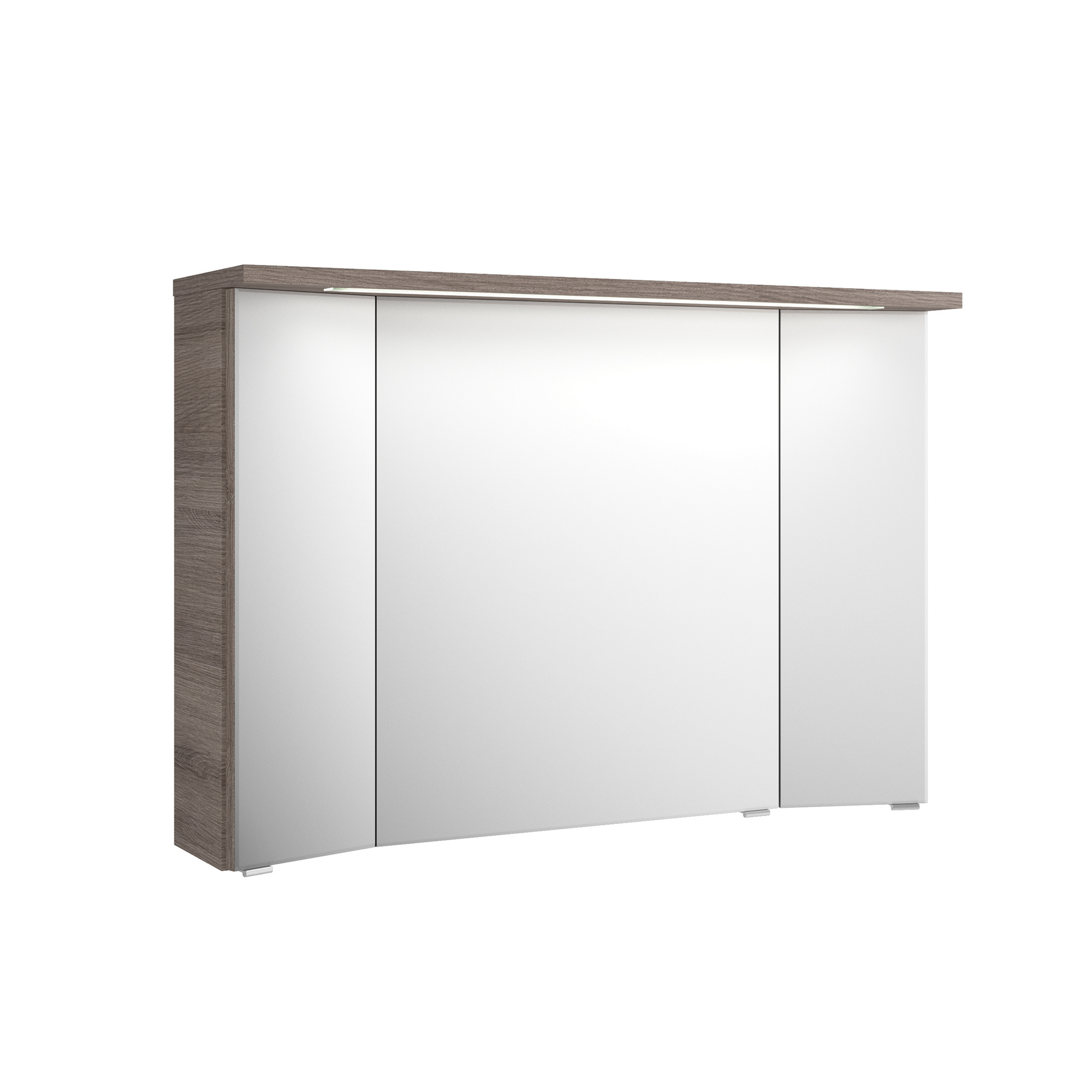 Spiegelschrank 'Primo' Sanremo Eiche 3D 105 x 72 cm mit Kranzbodenbeleuchtung + product picture