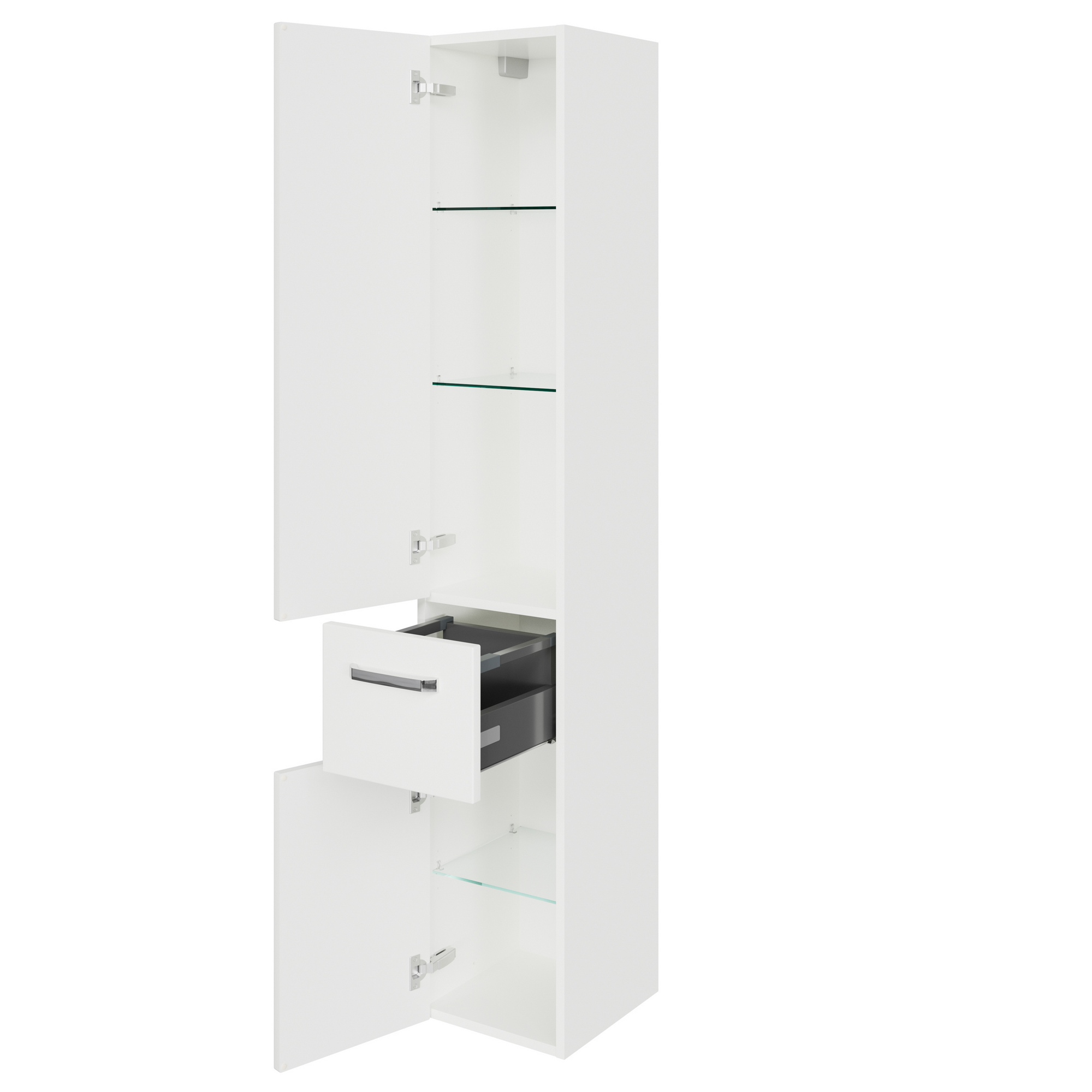 Hochschrank 'Bahamas' weiß foliert 30 x 168 x 33 cm