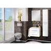 Modernes Badezimmer mit weißem Waschbecken und WC.