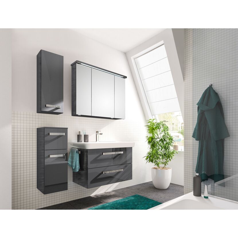 Highboard 'Indra' anthrazit glänzend 30 x 73 x 33 cm