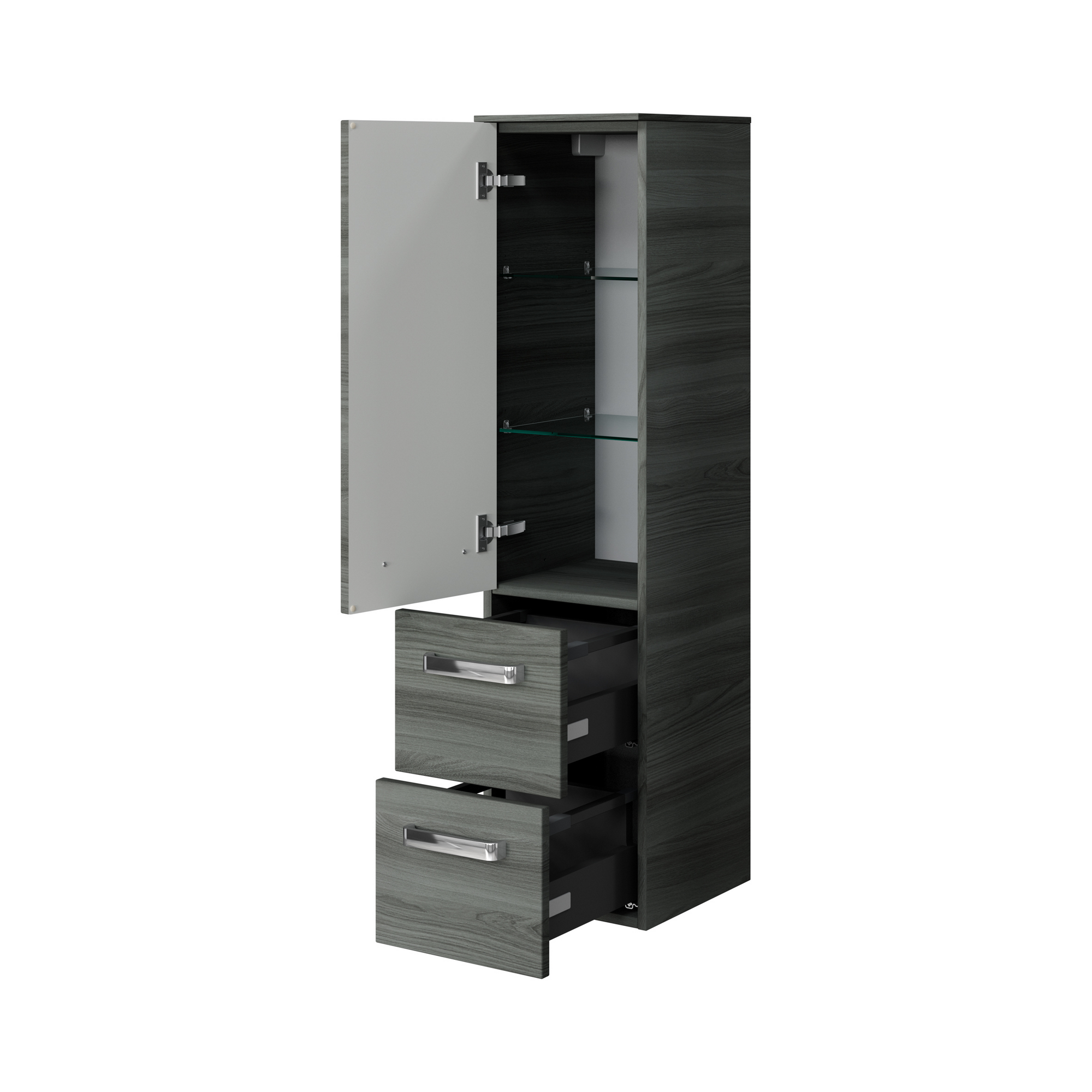 Midischrank 'Indra' graphitfarben 30 x 121 x 33 cm
