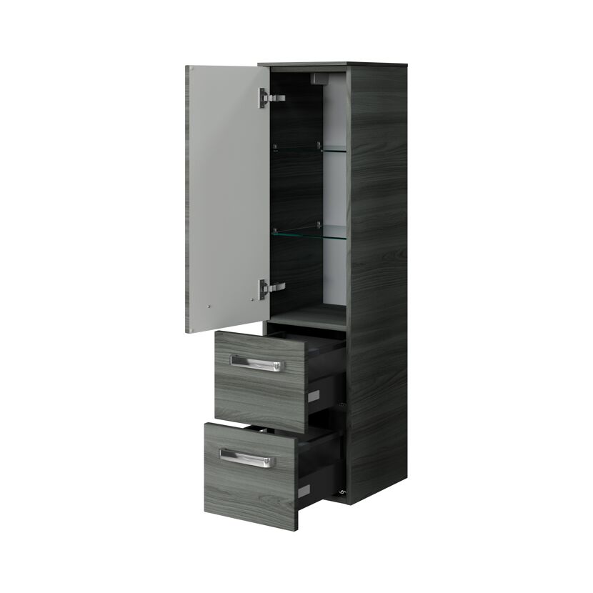 Midischrank 'Indra' graphitfarben 30 x 121 x 33 cm