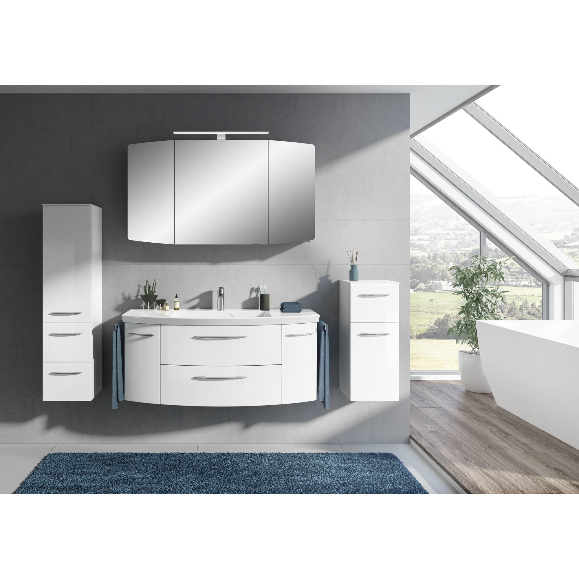 Midischrank 'Taiga' weiß 30 x 121 x 33 cm