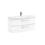 Verkleinertes Bild von Waschtischunterschrank 'Taiga' weiß hochglanz 99 cm